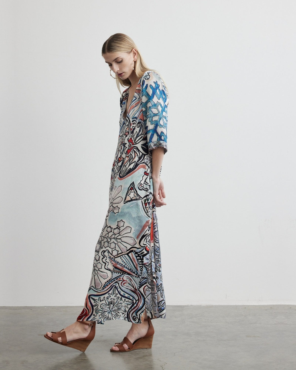 V Neck Kaftan Dress | Goddess of Luck