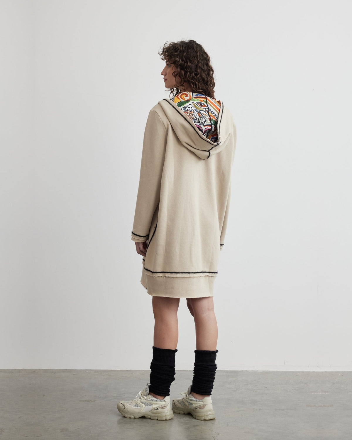 Hoodie Dress | Goddess of Fire - Beige