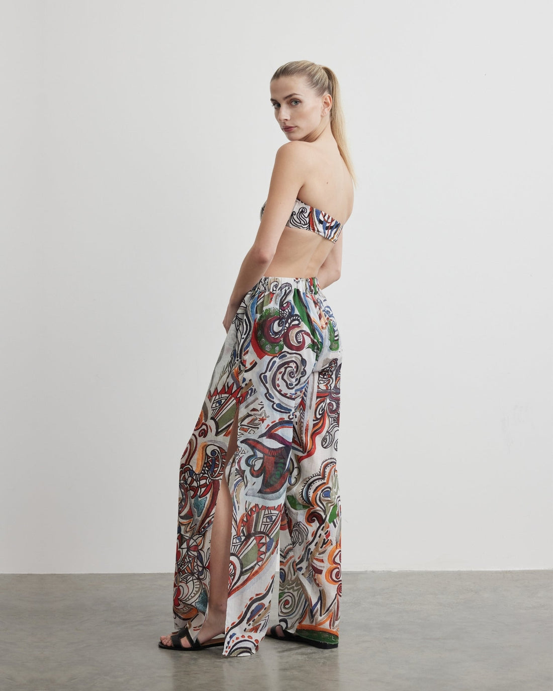 Voile Side Slit Pants | Goddess of Fire