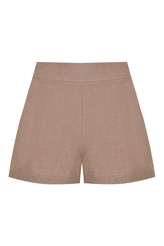 Linen Shorts Tabac