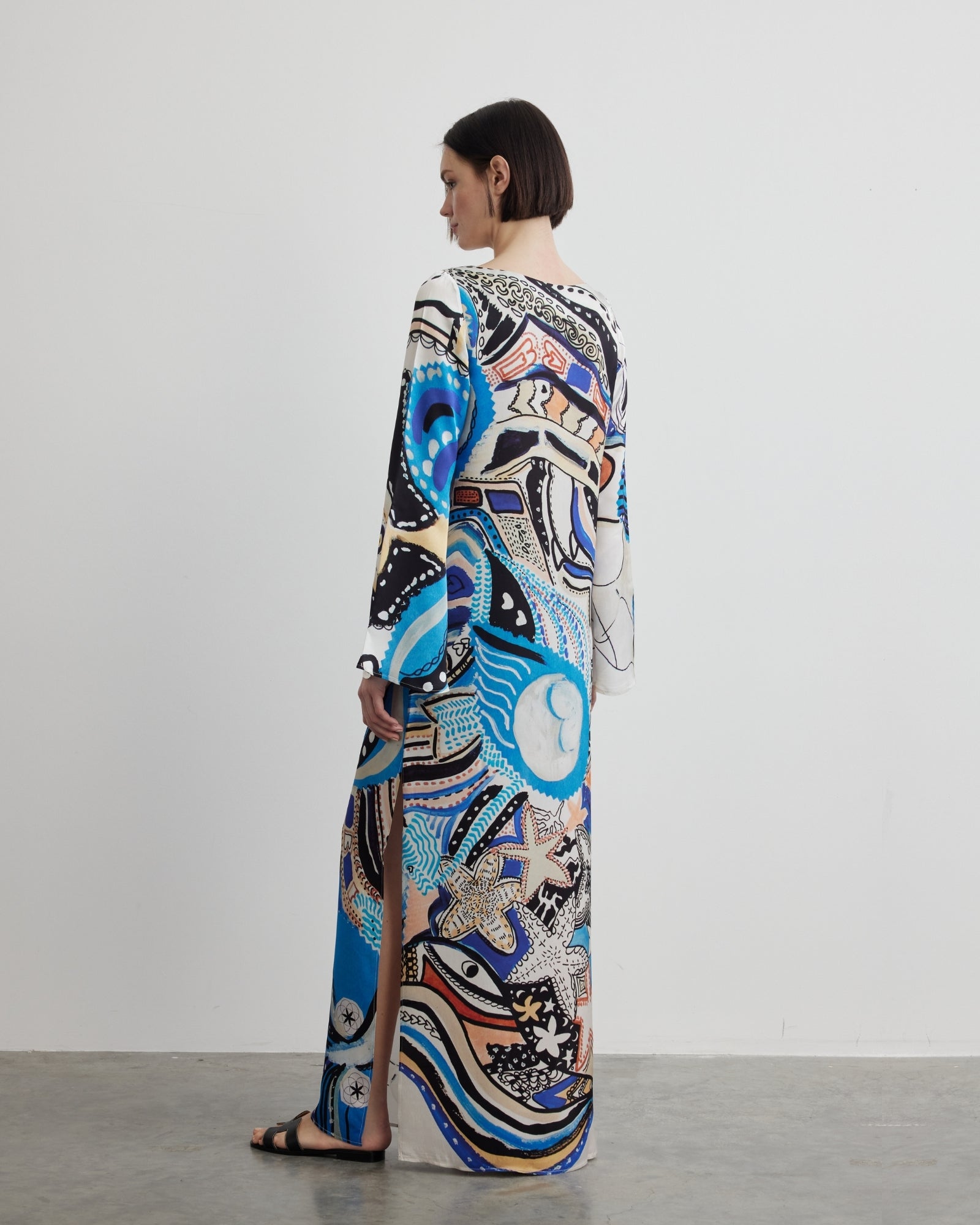 Neptune Slit Long Dress | Goddess of Protection