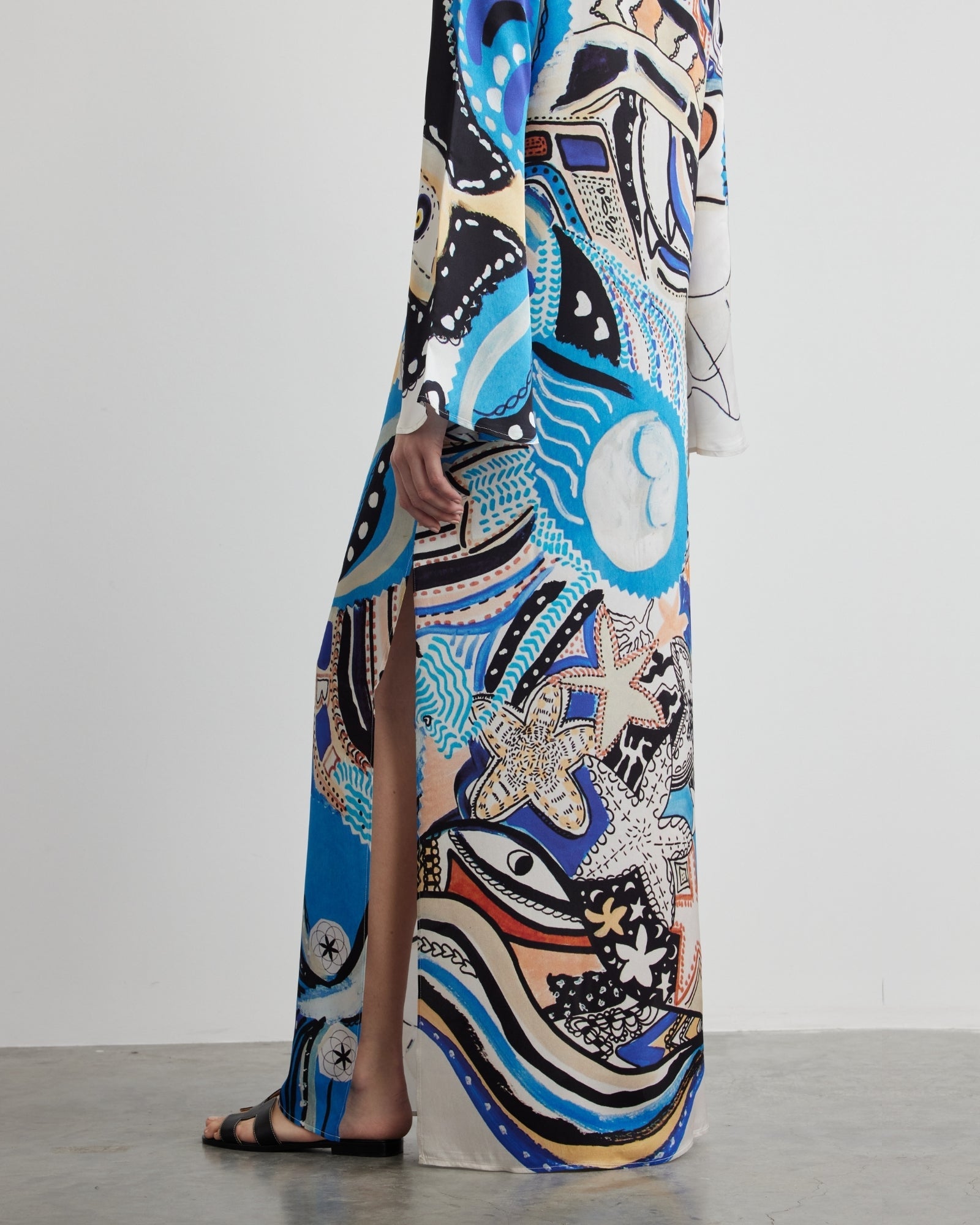 Neptune Slit Long Dress | Goddess of Protection