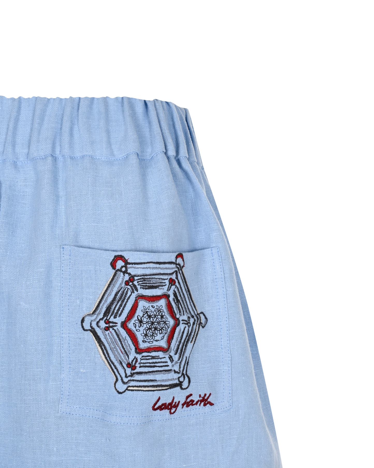 Linen Shorts Blue