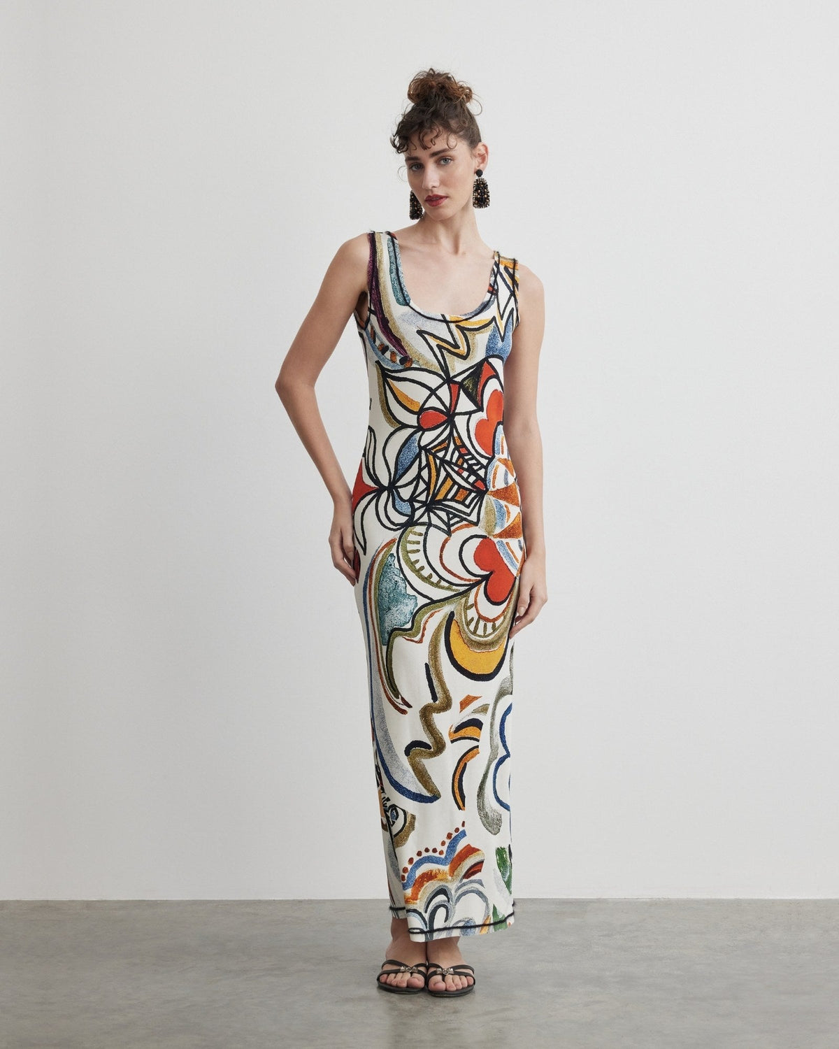 Back V Slit Long Dress | Goddess of Fire