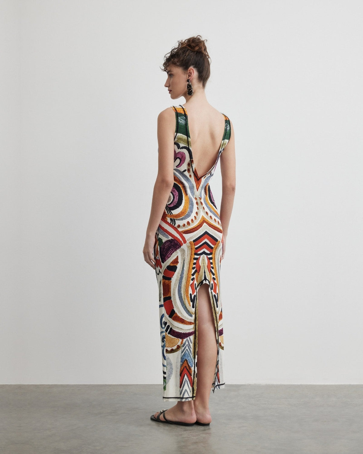 Back V Slit Long Dress | Goddess of Fire