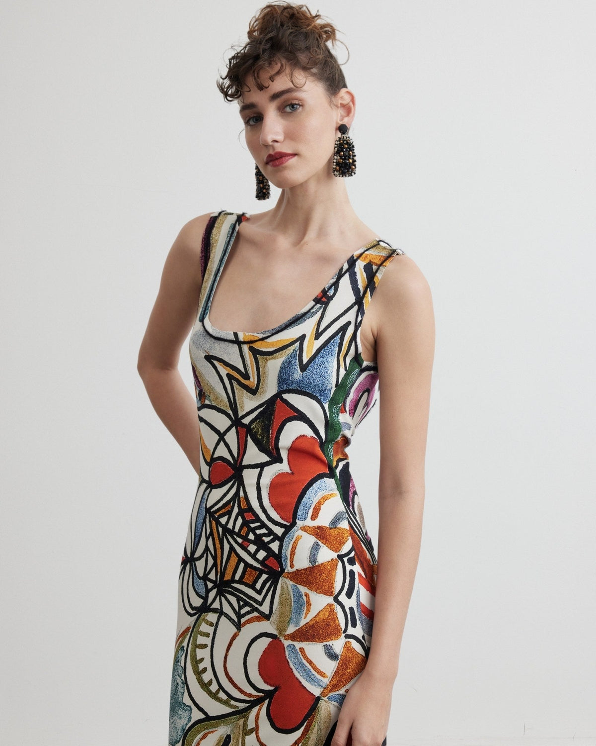 Back V Slit Long Dress | Goddess of Fire