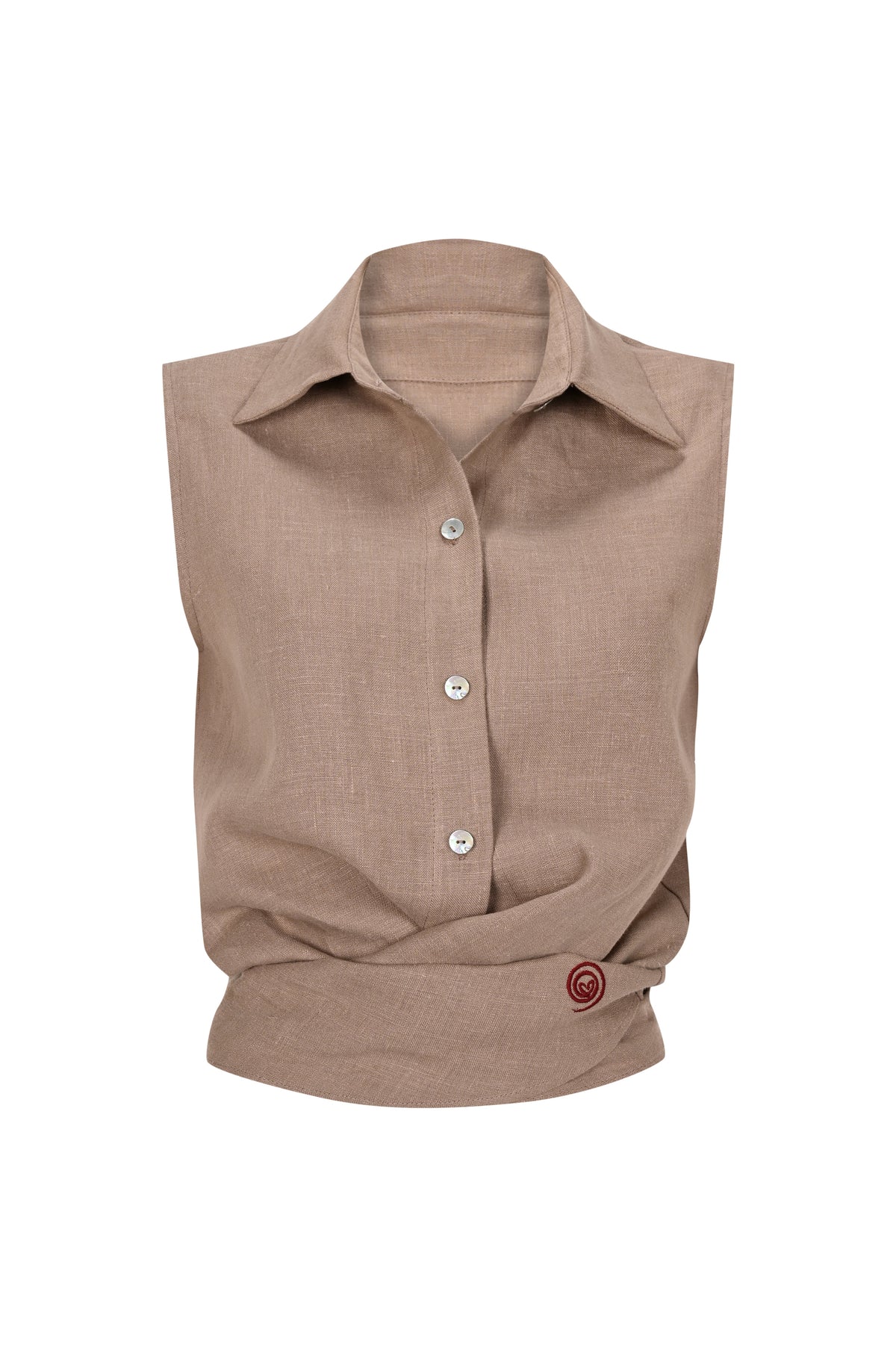 Sleeveless Shirt Tabac