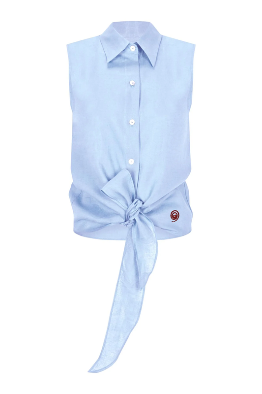 Sleeveless Shirt Blue