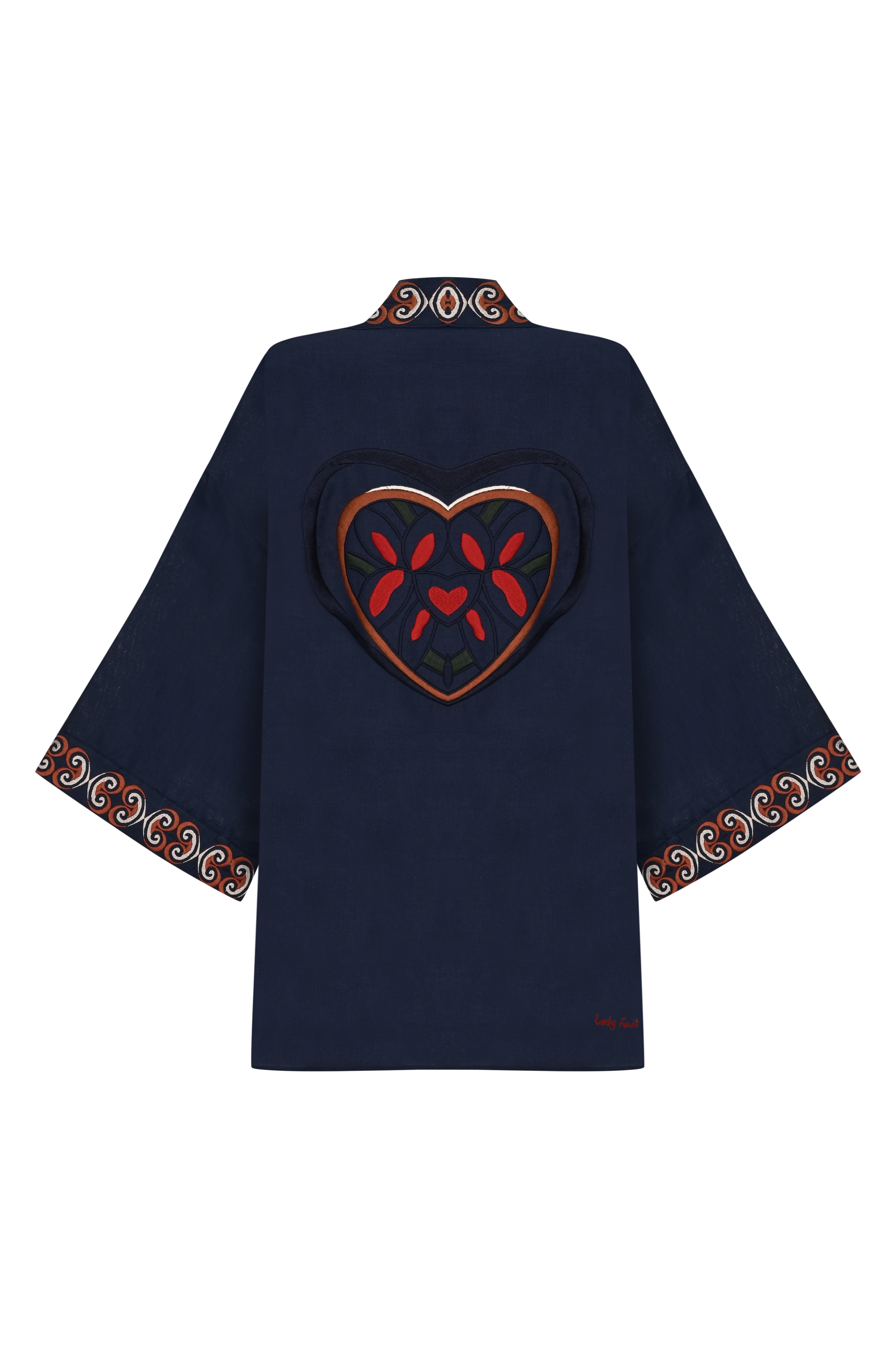 Linen Kaftan Navy