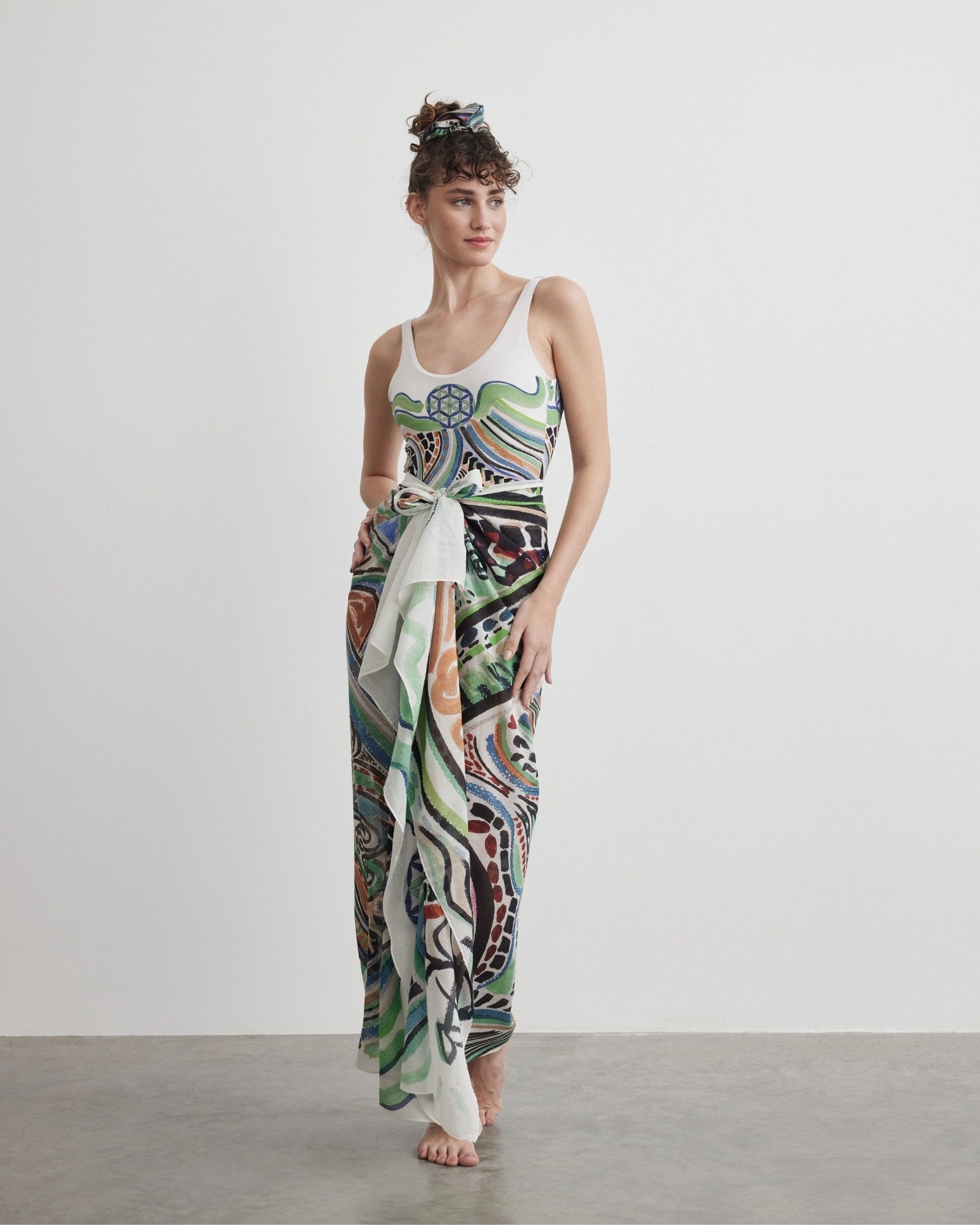 Silk Voile Pareo Scarf | Goddess of Healing