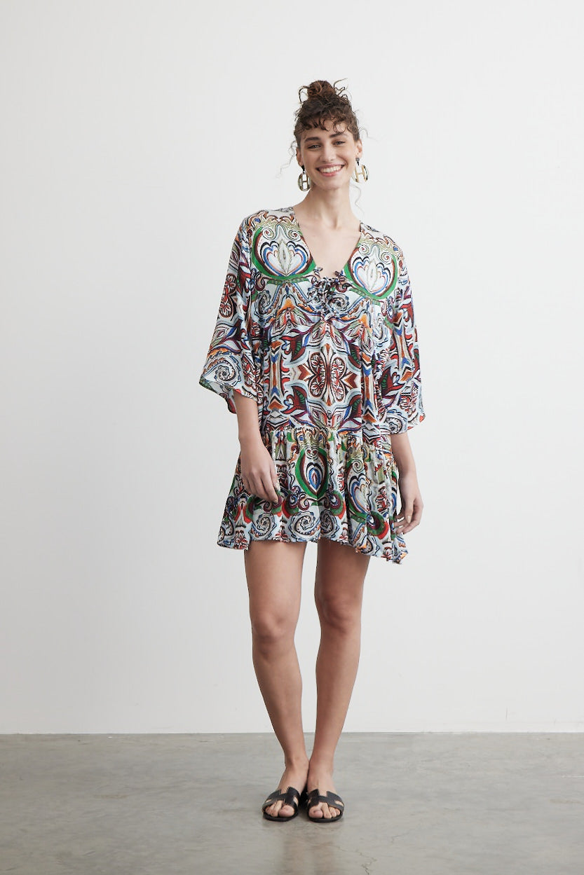 Tropez Flare Mini Dress | Goddess of Earth - Butterfly