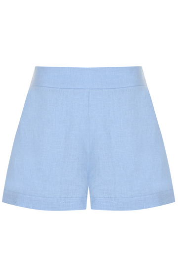 Linen Shorts Blue