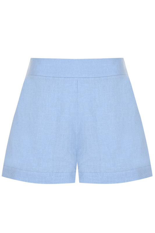 Linen Shorts Blue