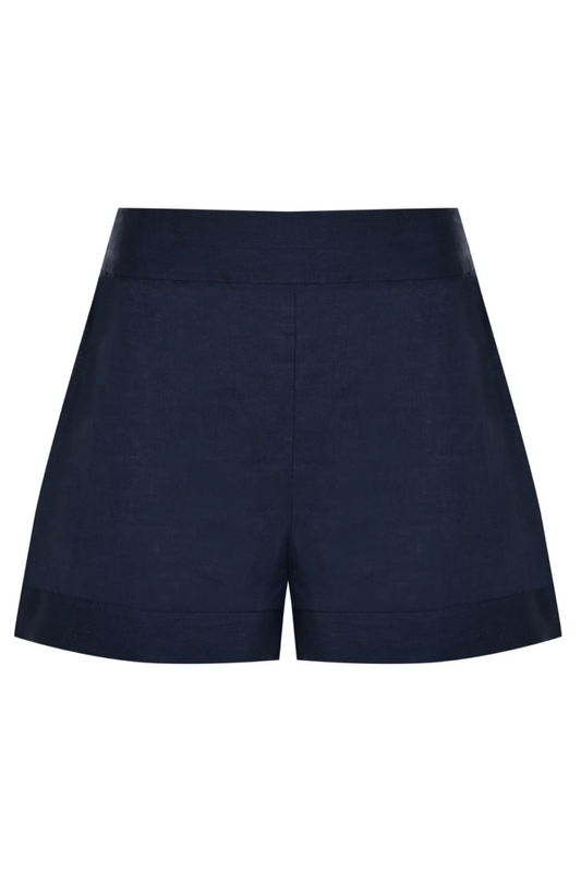 Linen Shorts Navy