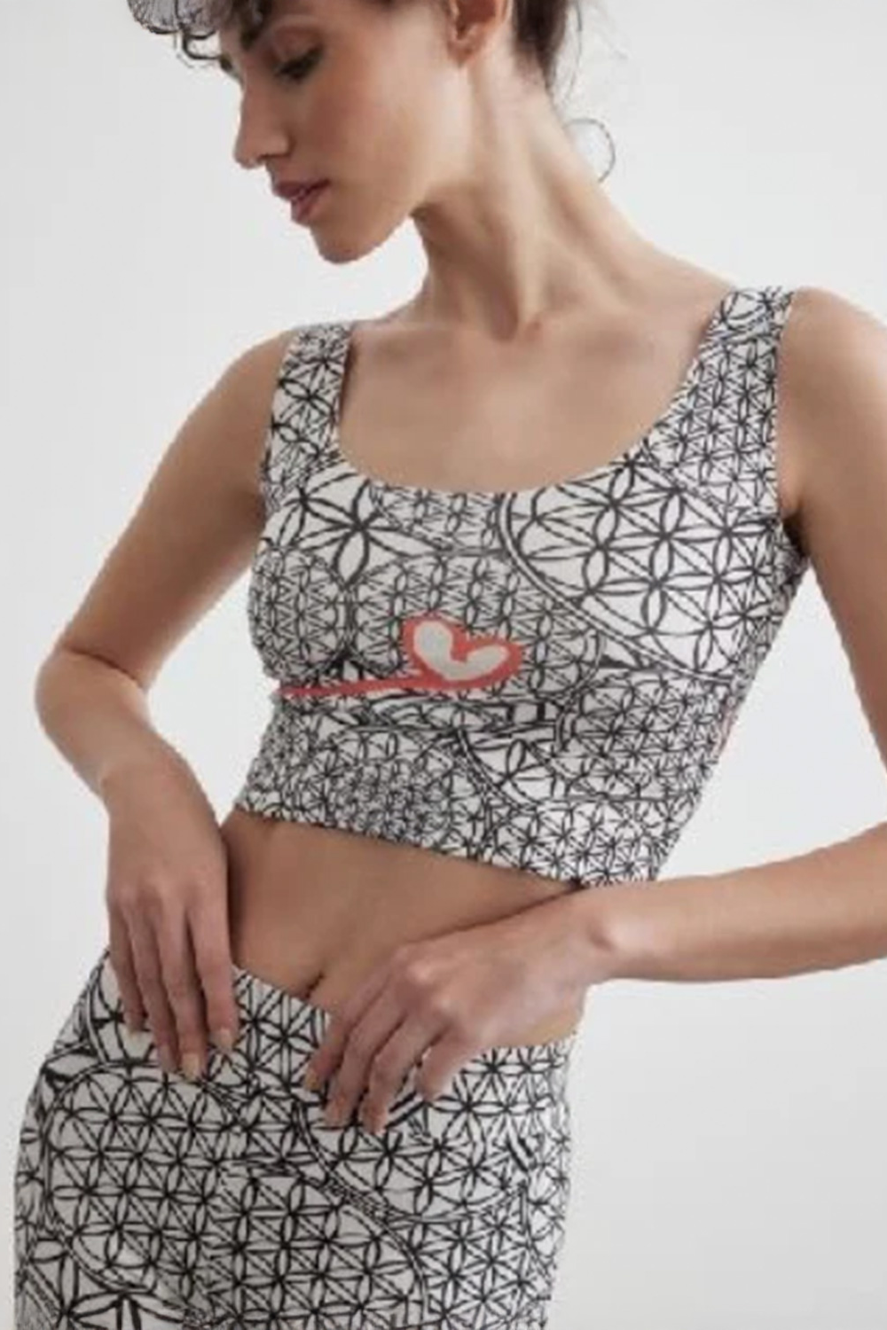 Recycled Active Bra | Flower of Life White