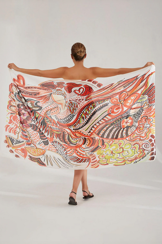 Silk Voile Pareo Scarf | Goddess Of Abundance