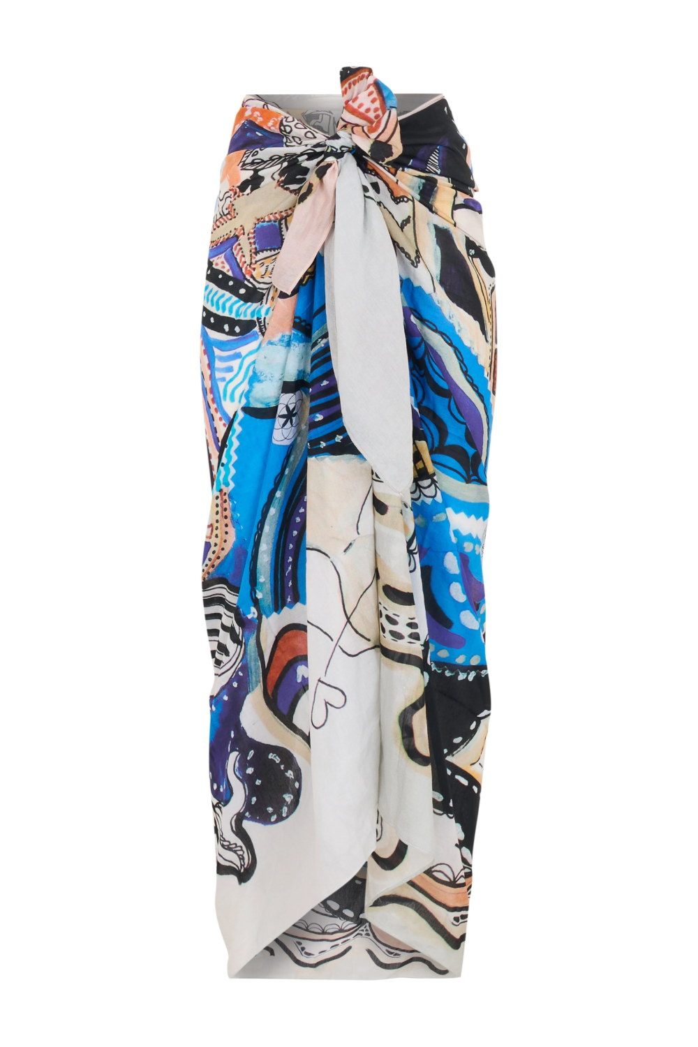 Silk Voile Pareo Scarf | Goddess of Protection