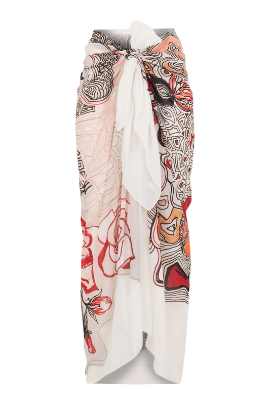Silk Voile Pareo Scarf | Goddess of Regeneration