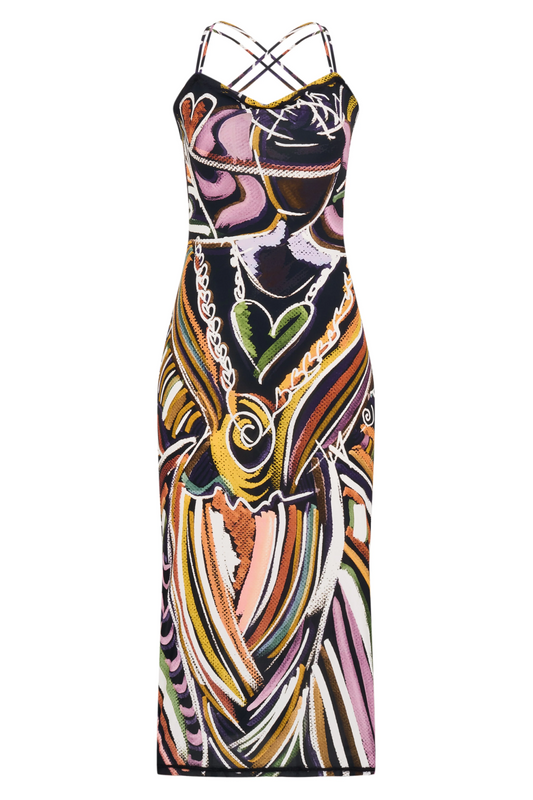 Stretch Long Back Slit Dress | Goddess of Transformation