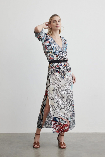 V Neck Kaftan Dress | Goddess of Luck