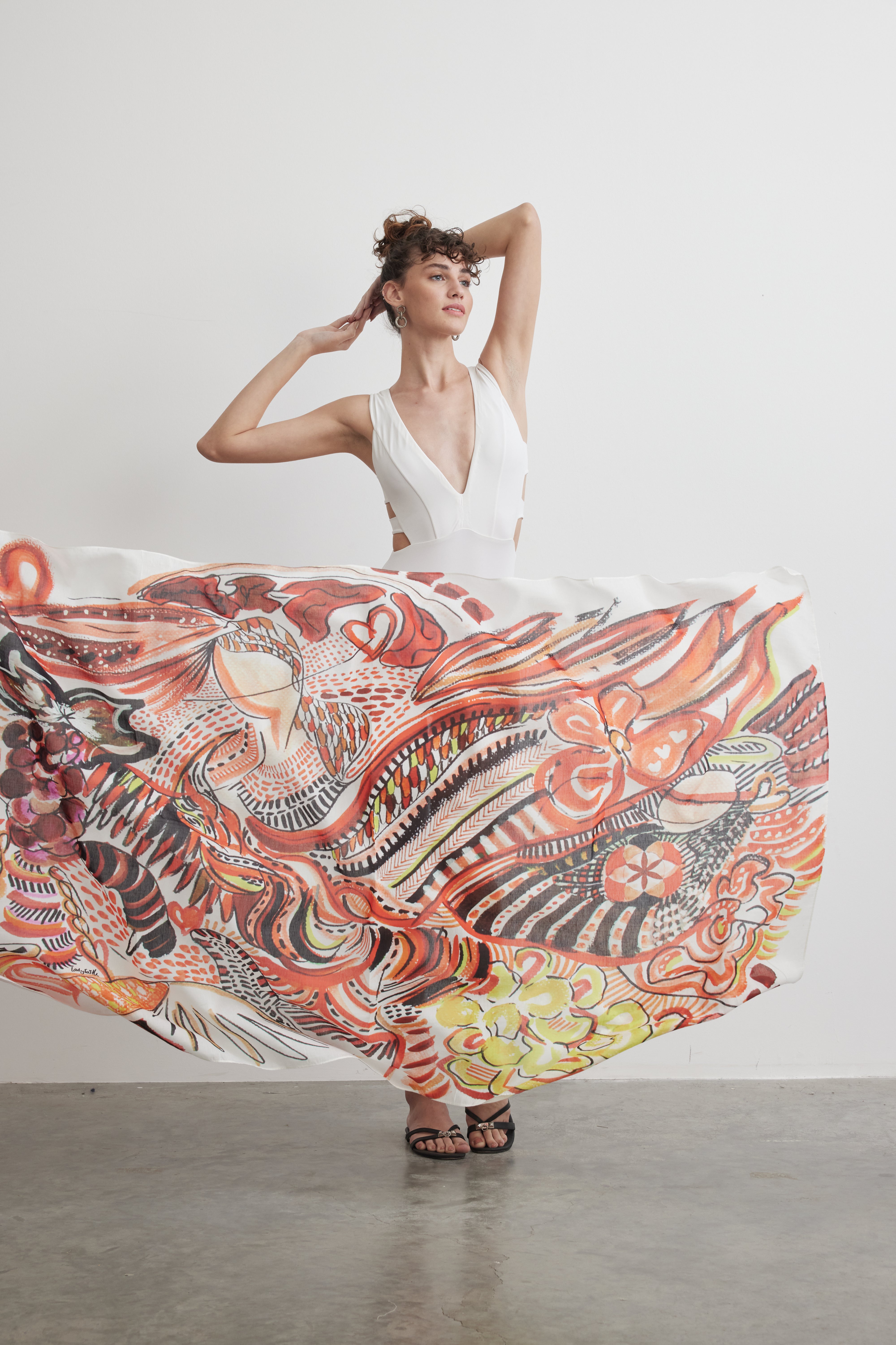 Silk Voile Pareo Scarf | Goddess Of Abundance