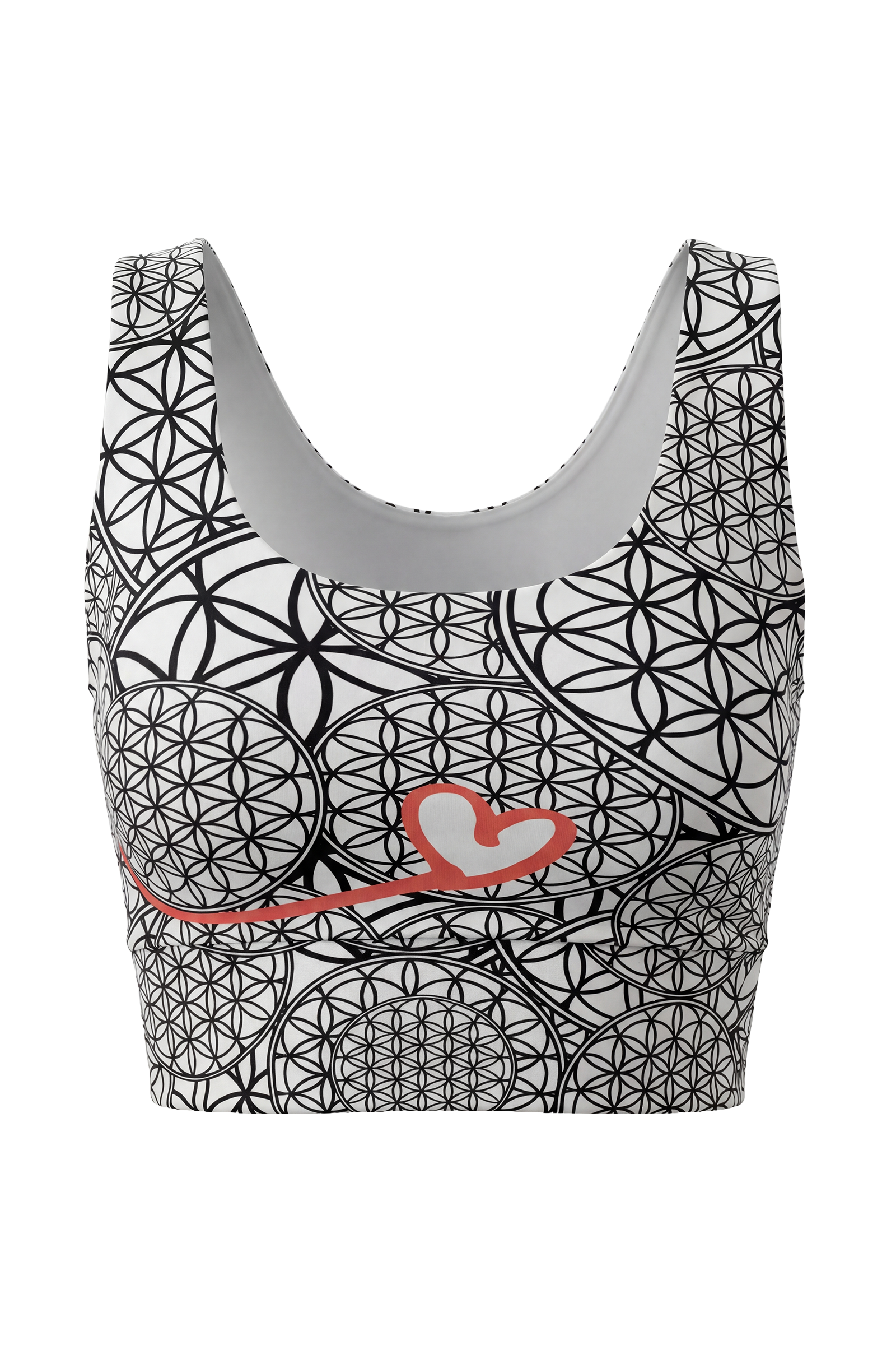Recycled Active Bra | Flower of Life White