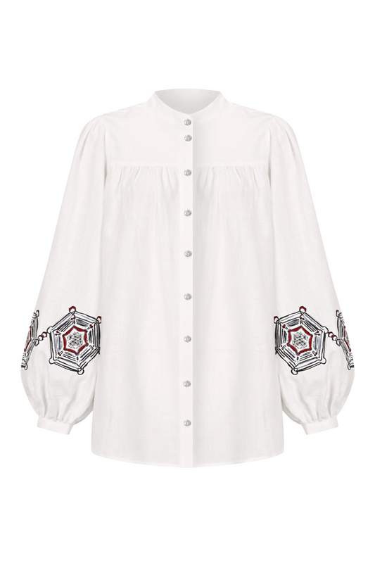 Puff Sleeve Linen Shirt